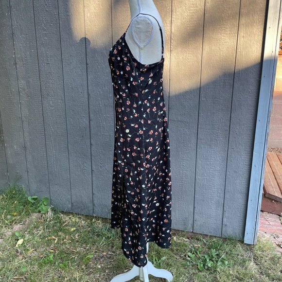 Cami Slip Dress Floral Print Thigh Slit Spaghetti Strap Size XL - Picture 4 of 9
